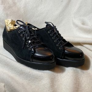 Aquatalia Black Suede Sneakers/ flats. Size 8.5